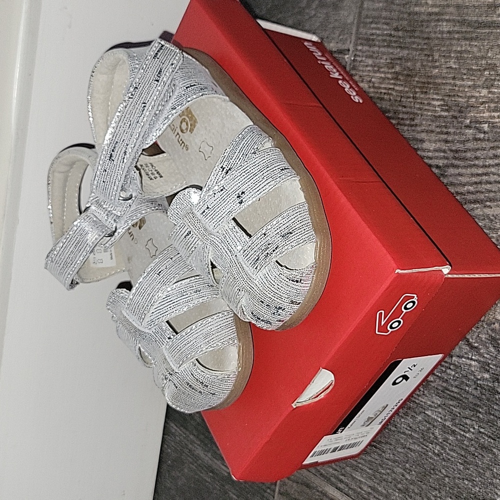 See Kai Run Silver Kids Sandals